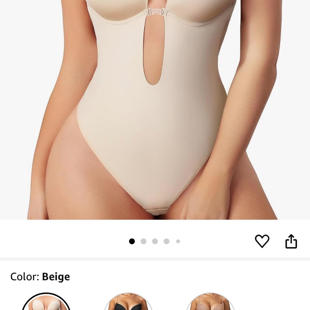 Beige Bodysuit with back cut out